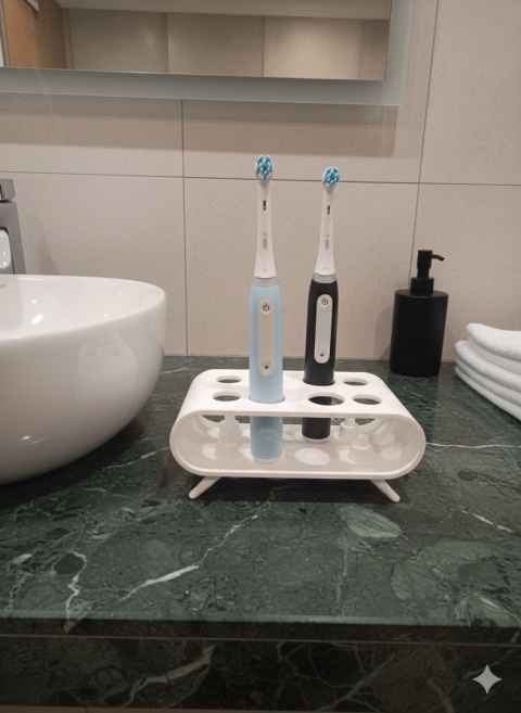 Duży stojak podstawka na 4 szczoteczki oral b io