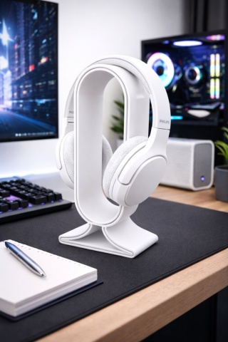 STOJAK NA SLUCHAWKI UNIWERSALNY SZARY LUB BIALY