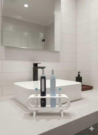 stojak podstawka na 2 szczoteczki oral b io