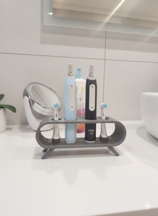 stojak podstawka na 2 szczoteczki oral b io